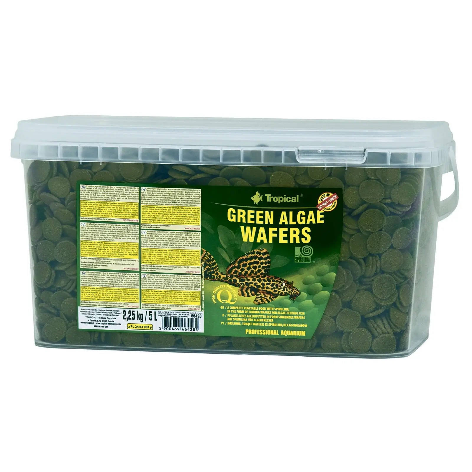 Корм для рыб Tropical Green Algae Wafers в чипсах 5 л (5900469664285)