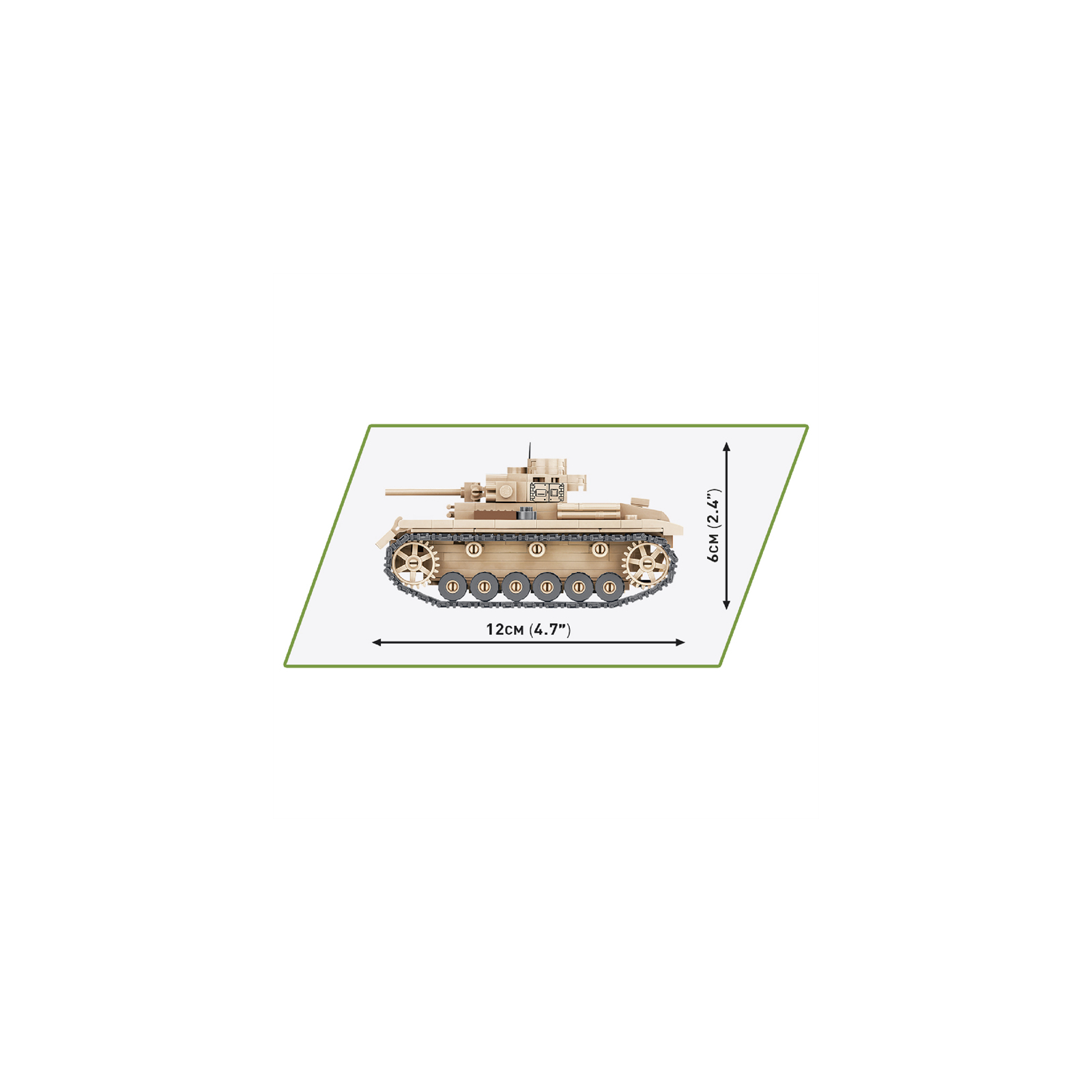 Конструктор Cobi Друга Світова Війна Танк Panzer III, 292 деталей (COBI-2712) зображення 5