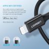 Дата кабель USB-C to Lightning 1.0m US1713A Nickel Plating ABS Shell Black Ugreen (60751) изображение 3