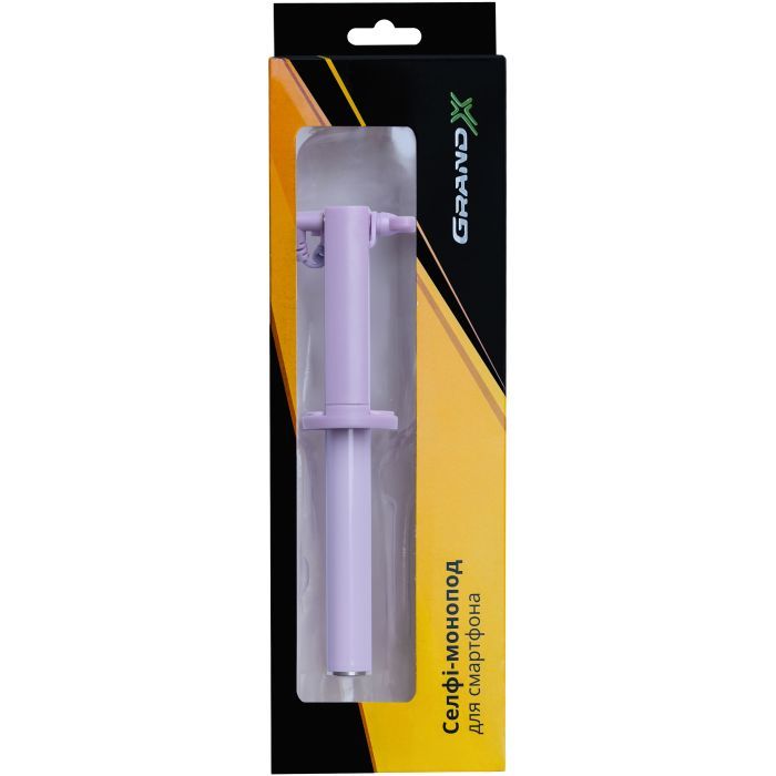 Монопод для селфі Grand-X Elegant 3,5 U-кріплення, бузковий (E3UPR) зображення 6