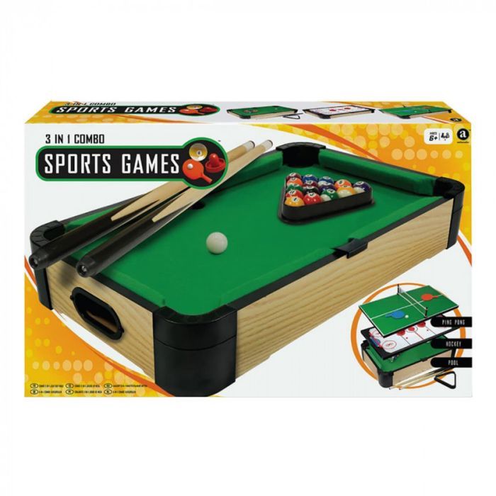 Настольная игра Merchant Ambassador 3 в1(бильярд/теннис/хоккей) 50 см (6336635) изображение 4