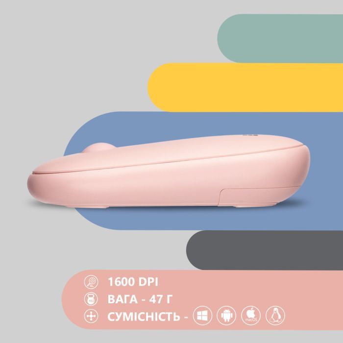 Мишка 2E MF300 Silent Wireless/Bluetooth Graphite Black (2E-MF300WBK) зображення 6