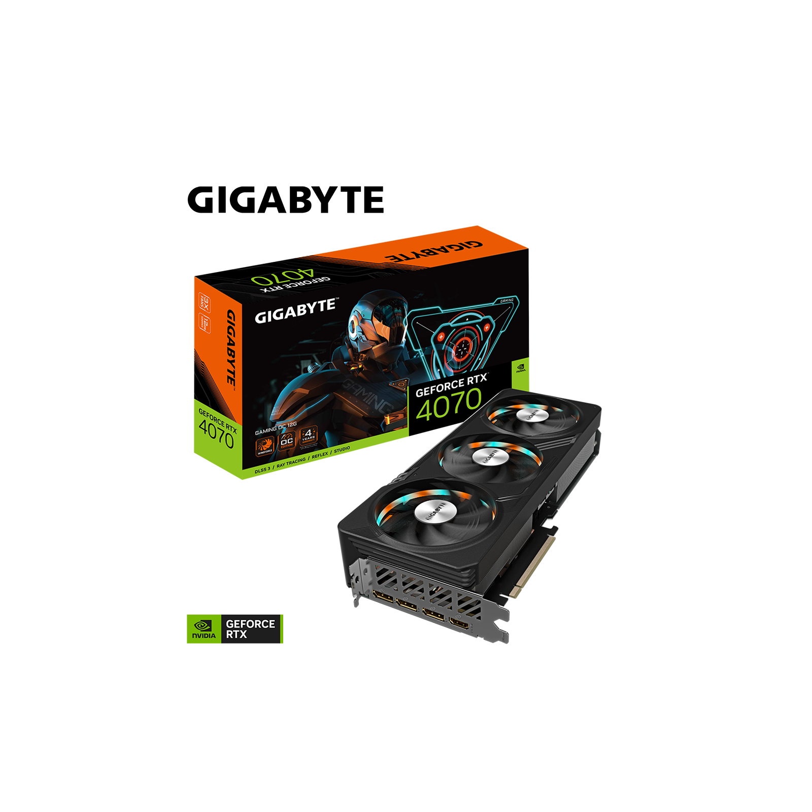 Видеокарта GIGABYTE GeForce RTX4070 12Gb GAMING OC (GV-N4070GAMING OC-12GD) изображение 2
