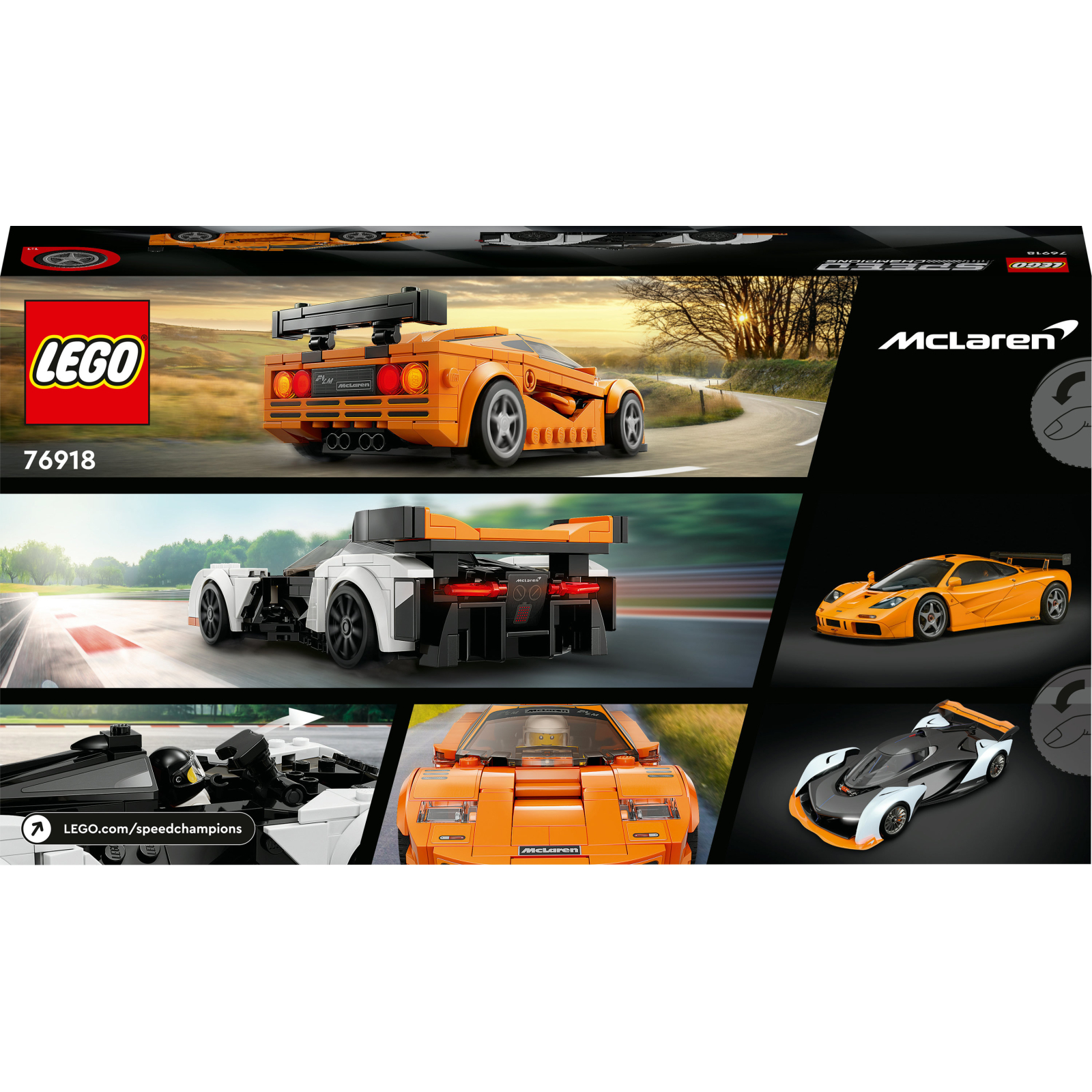 Конструктор LEGO Speed Champions McLaren Solus GT і McLaren F1 LM 581 деталь (76918) зображення 10