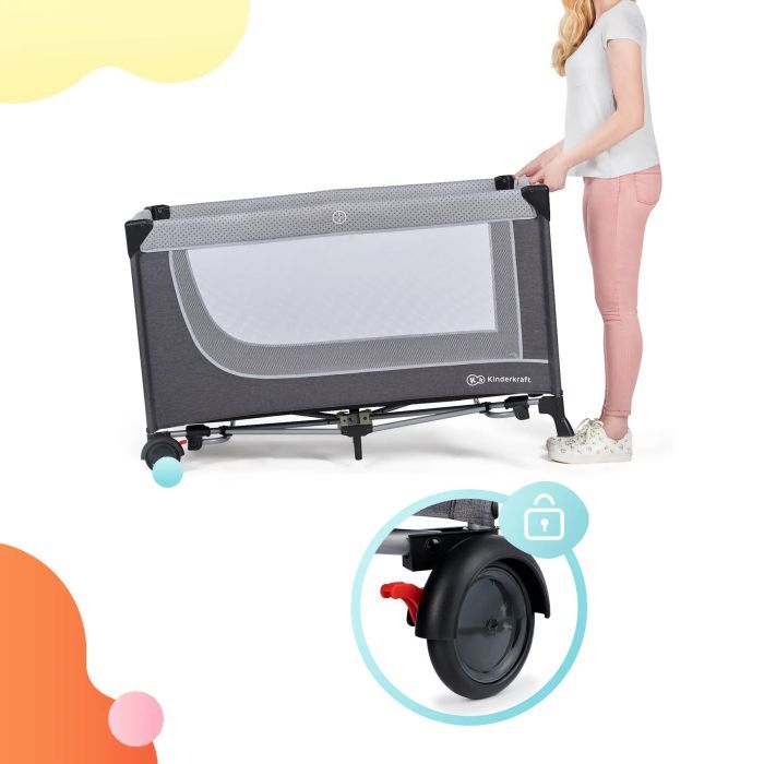 Кроватка Kinderkraft манеж Leody Grey (5902533917990) изображение 10