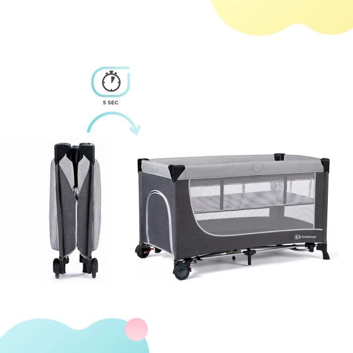 Кроватка Kinderkraft манеж Leody Grey (5902533917990) изображение 7