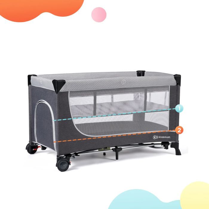 Кроватка Kinderkraft манеж Leody Grey (5902533917990) изображение 8
