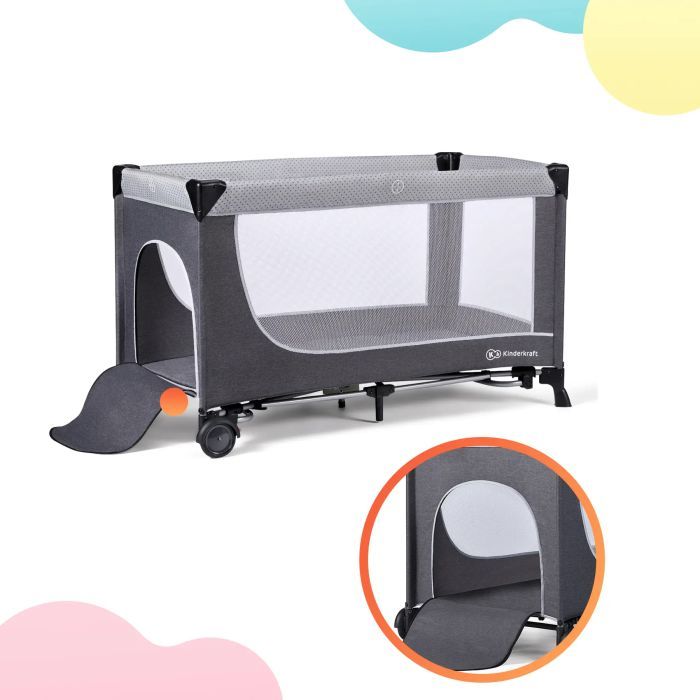 Кроватка Kinderkraft манеж Leody Grey (5902533917990) изображение 9