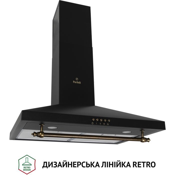 Витяжка кухонна Perfelli K 62320 BL 700 LED RETRO зображення 2