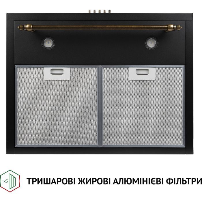 Витяжка кухонна Perfelli K 62320 BL 700 LED RETRO зображення 5