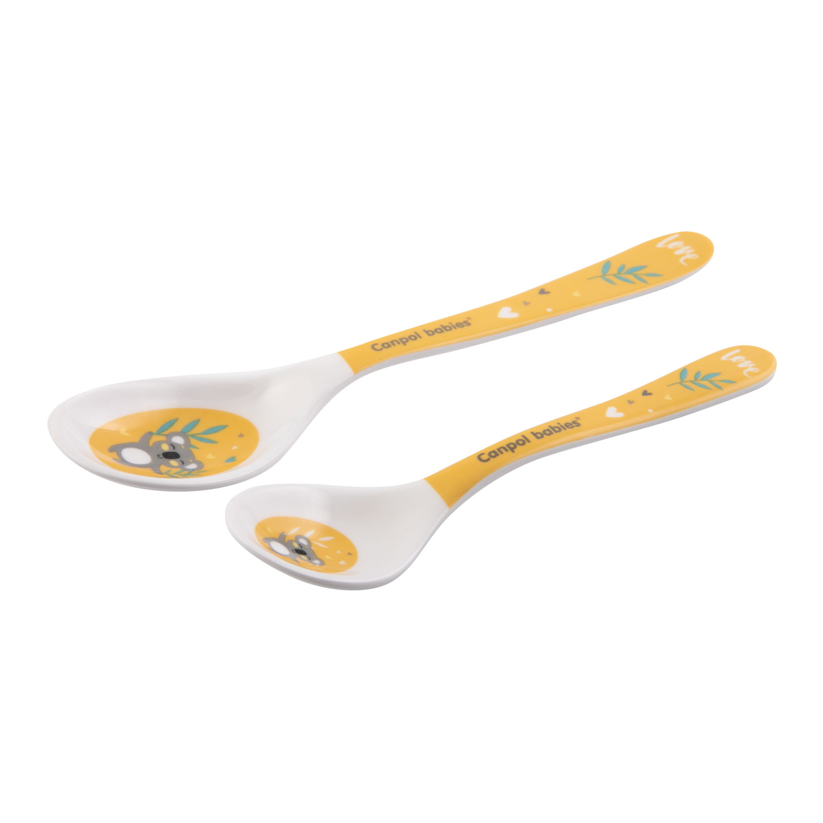 Набор детской посуды Canpol babies Exotic Animals ложечек из меламина 2 шт Желтый (4/530_yel)