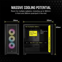 Корпус Corsair iCUE 5000D RGB AirFlow Tempered Glass Black (CC-9011242-WW) изображение 7