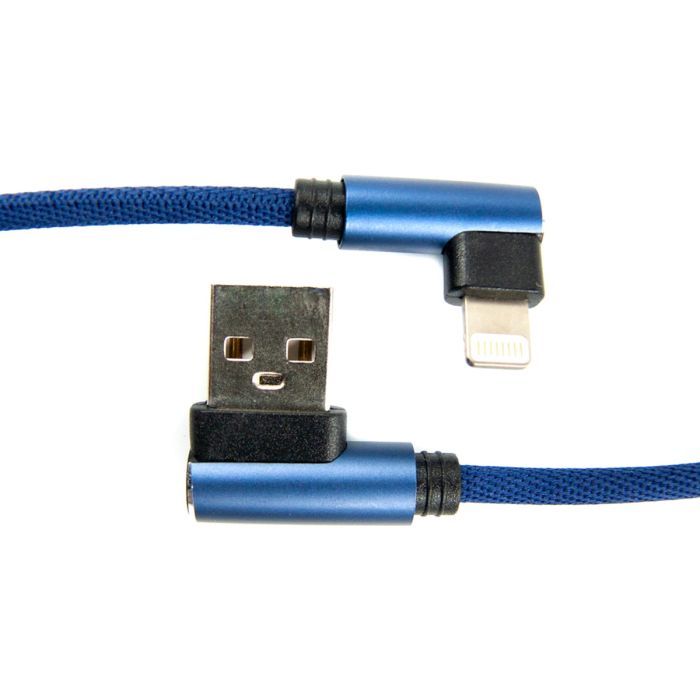 Дата кабель USB 2.0 AM to Lightning 0.25m blue Dengos (NTK-L-UG-SHRT-SET-BLUE) изображение 2