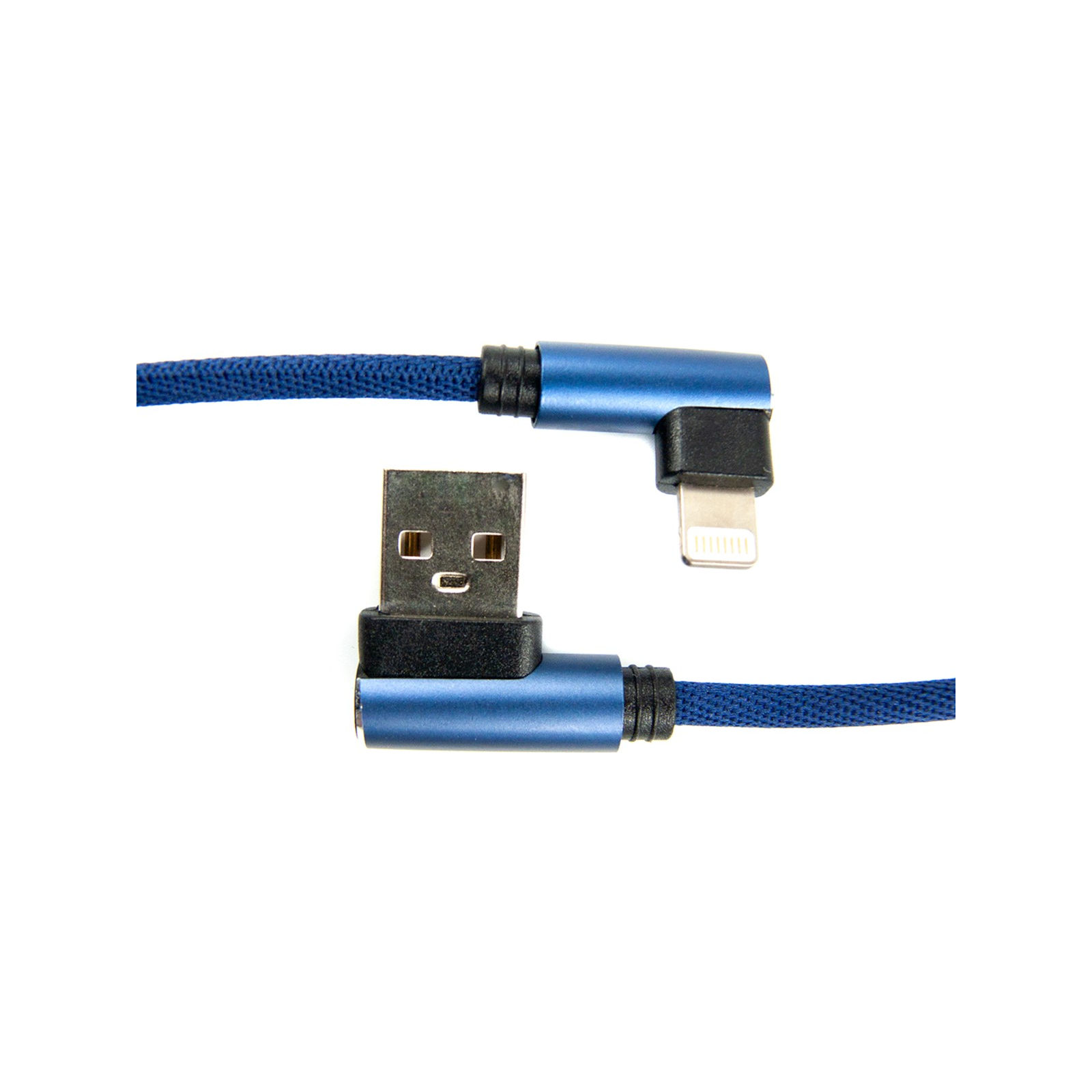 Дата кабель USB 2.0 AM to Lightning 0.25m blue Dengos (NTK-L-UG-SHRT-SET-BLUE) зображення 2