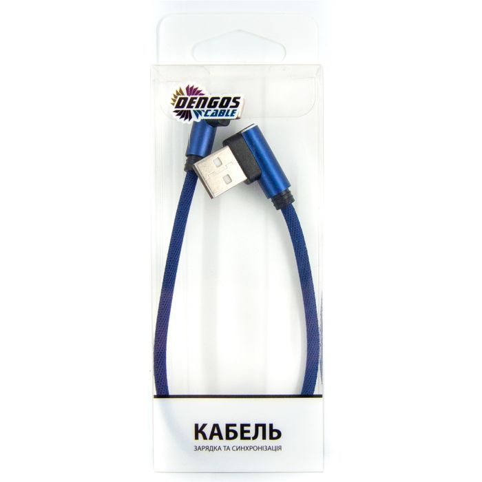 Дата кабель USB 2.0 AM to Lightning 0.25m blue Dengos (NTK-L-UG-SHRT-SET-BLUE) изображение 3