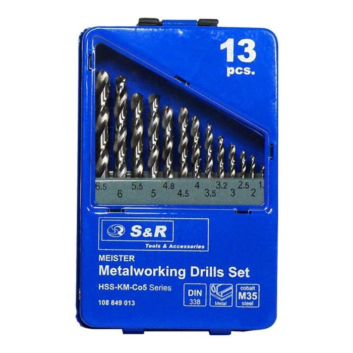 Набор сверл S&R 1.5-6.5мм MEISTER Co5 13шт (108849013)