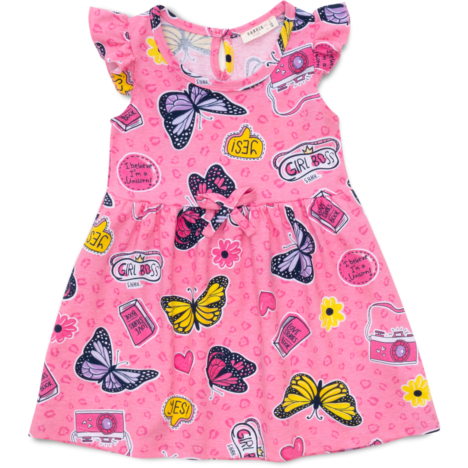 Платье Breeze с бабочками (18692-104G-pink)