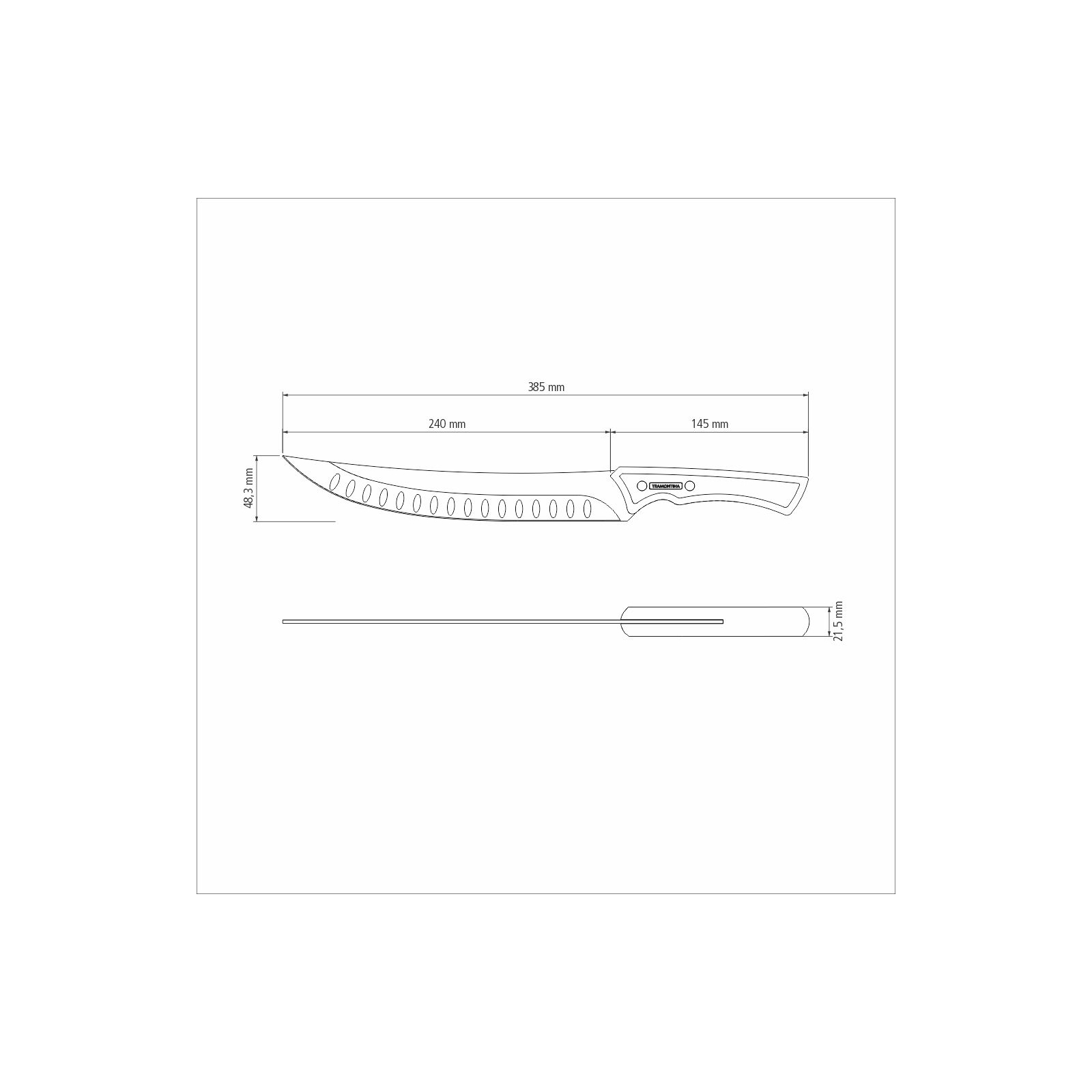 Кухонный нож Tramontina Churrasco Black філейний 253 мм (22841/110) изображение 6