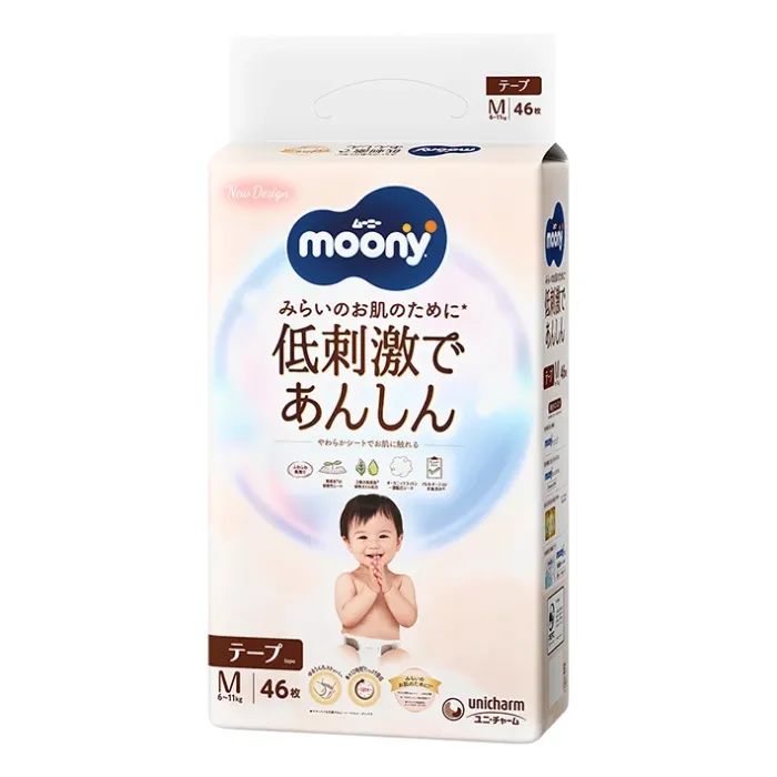 Подгузники Moony Natural M 6-11 кг, 46 шт (4903111241439)