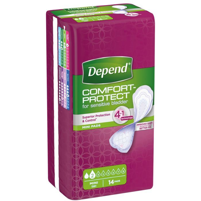 Урологические прокладки Depend Comfort-Protect Mini Pads 14 шт. (5029053561646) изображение 2