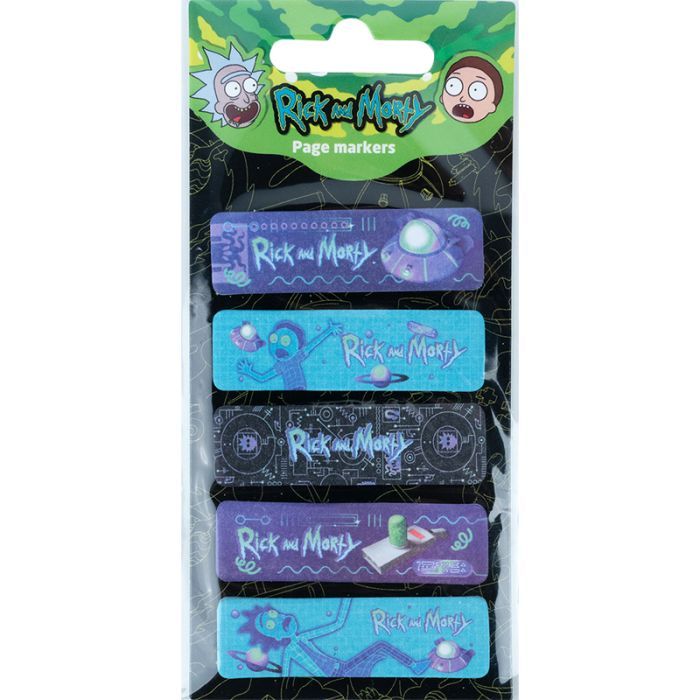 Стикер-закладка Kite бумажная с рисунком Rick and Morty 100 шт, 5х20 шт (RM23-480) изображение 2