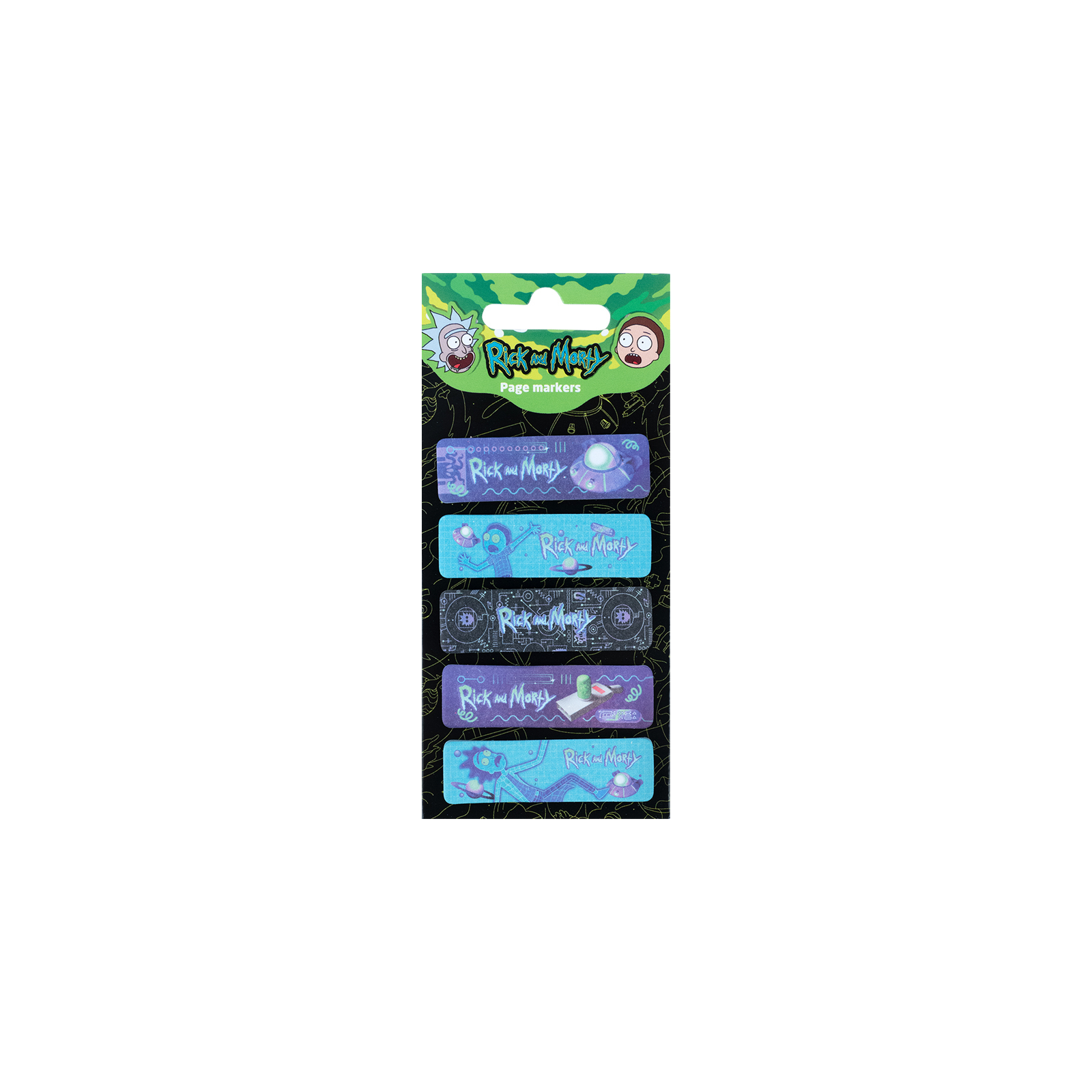 Стикер-закладка Kite бумажная с рисунком Rick and Morty 100 шт, 5х20 шт (RM23-480)