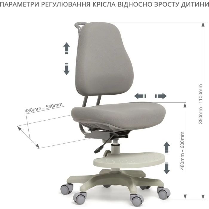 Дитяче крісло Cubby Paeonia Grey зображення 9