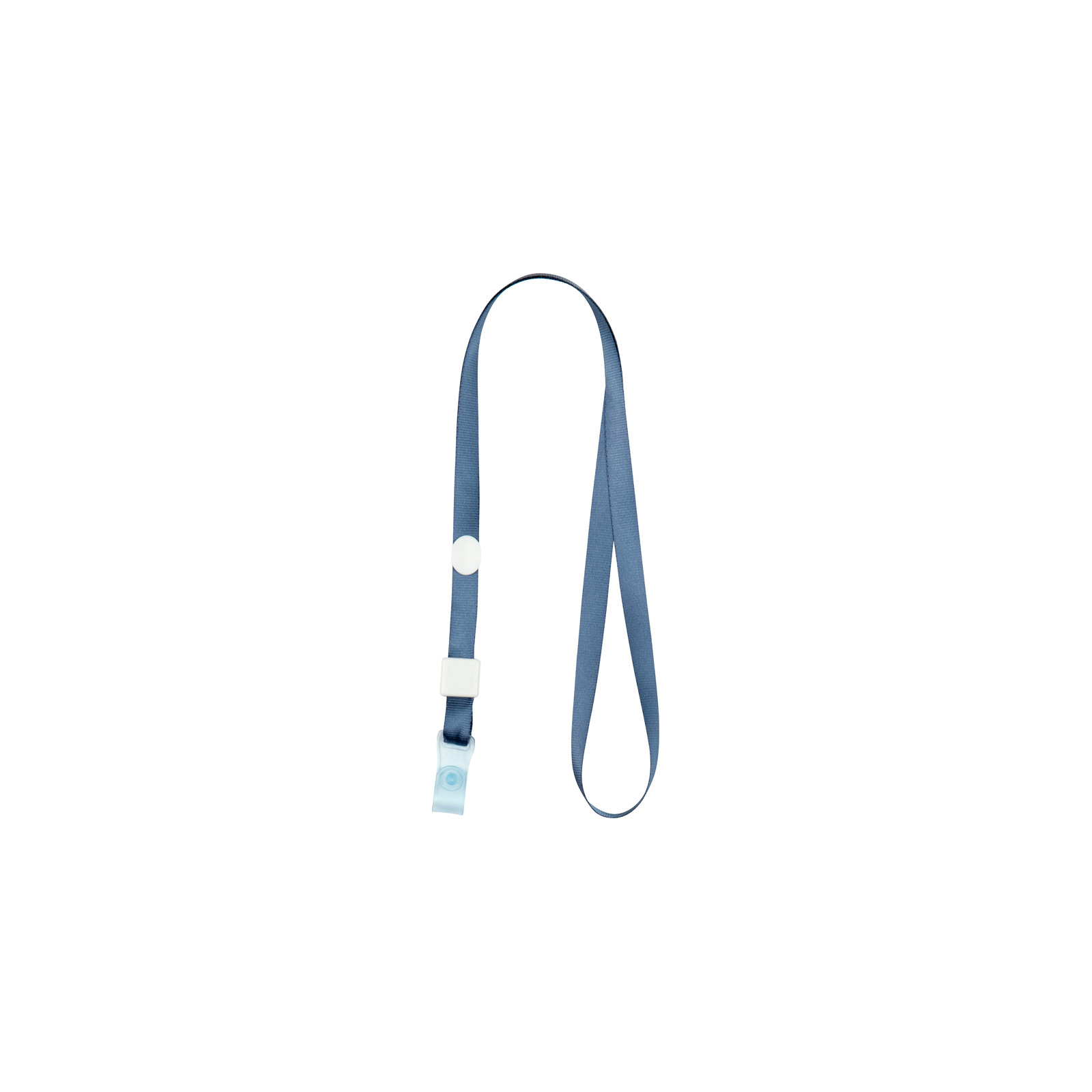 Шнурок для бейджа Axent з силіконовим кліпом, димчастий синій (4551-15-A)