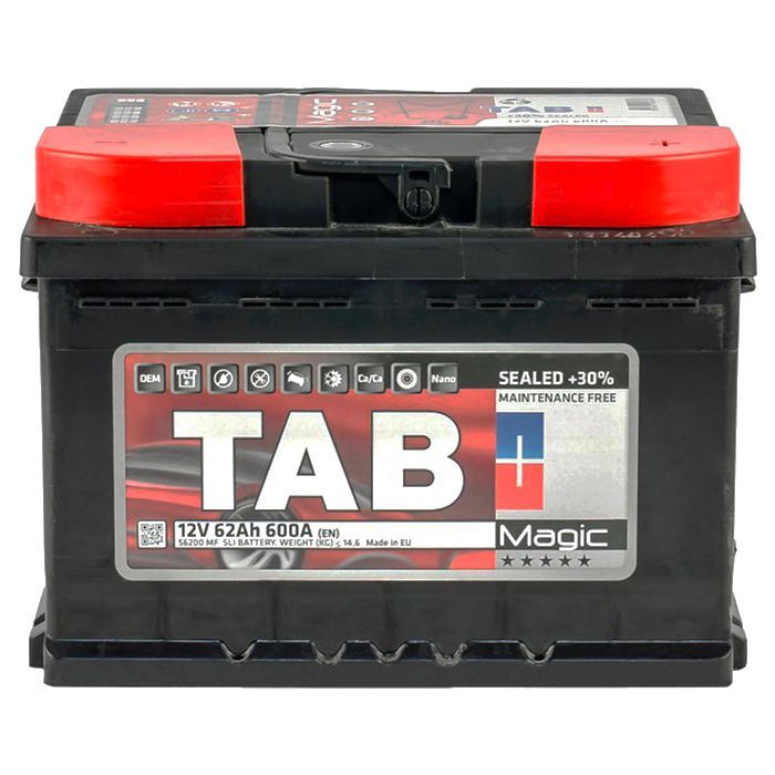 Аккумулятор автомобильный TAB 62 Ah/12V Magic Euro (189 063)