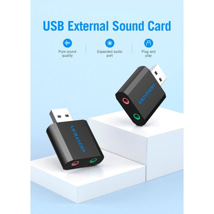 Звуковая плата Vention Audio USB 2х3,5mm jack Metal (VAB-S17-B) изображение 12