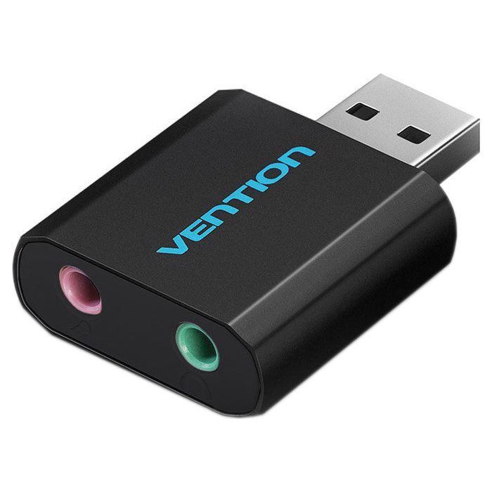 Звуковая плата Vention Audio USB 2х3,5mm jack Metal (VAB-S17-B)