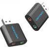 Звуковая плата Vention Audio USB 2х3,5mm jack Metal (VAB-S17-B) изображение 3