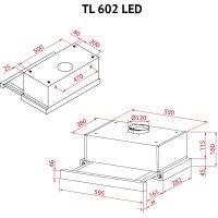 Вытяжка кухонная Perfelli TL 602 WH LED изображение 12