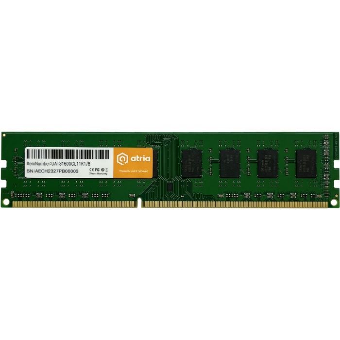 Модуль пам'яті для комп'ютера DDR3 8GB 1600 MHz ATRIA (UAT31600CL11K1/8)
