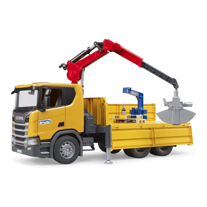 Спецтехника Bruder Scania Super 560R с краном-манипулятором 1:16 с аксессуарами (03551)