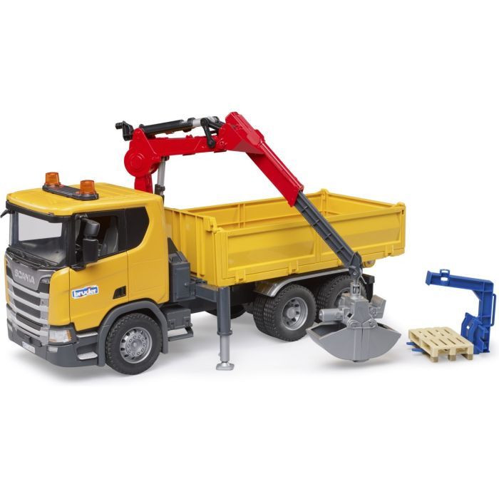 Спецтехника Bruder Scania Super 560R с краном-манипулятором 1:16 с аксессуарами (03551) изображение 6