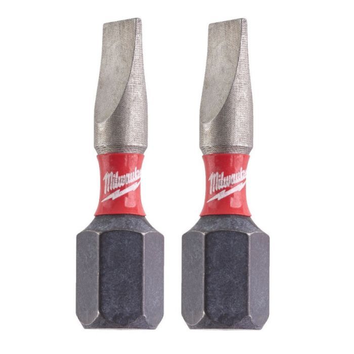 Набор бит Milwaukee SHOCKWAVE, SL1,2x6,5, 25мм, 2шт (4932430903) изображение 2