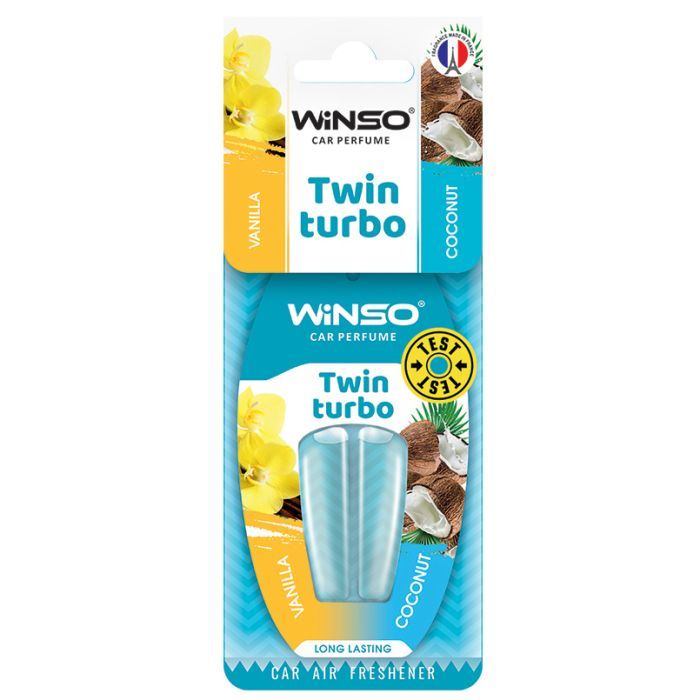 Ароматизатор для автомобіля WINSO Twin Turbo - Vanilla Coconut (538380)