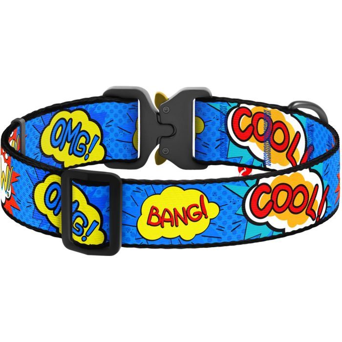 Ошейник для животных WAUDOG Nylon с QR паспортом "ВАУ" металлическая пряжка-фастекс XXL (4535-0087) изображение 2