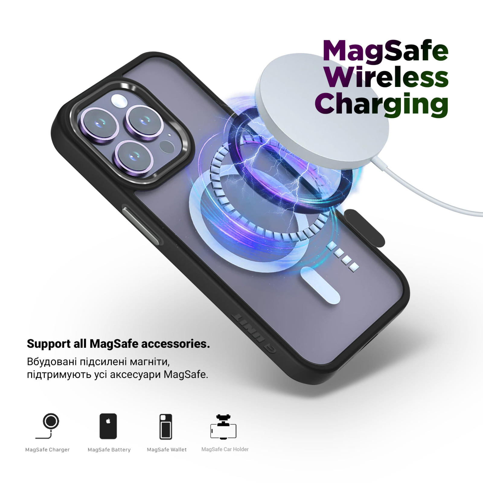 Чехол для мобильного телефона Armorstandart Unit MagSafe Apple iPhone 15 Pro Max Black (ARM69354) изображение 3