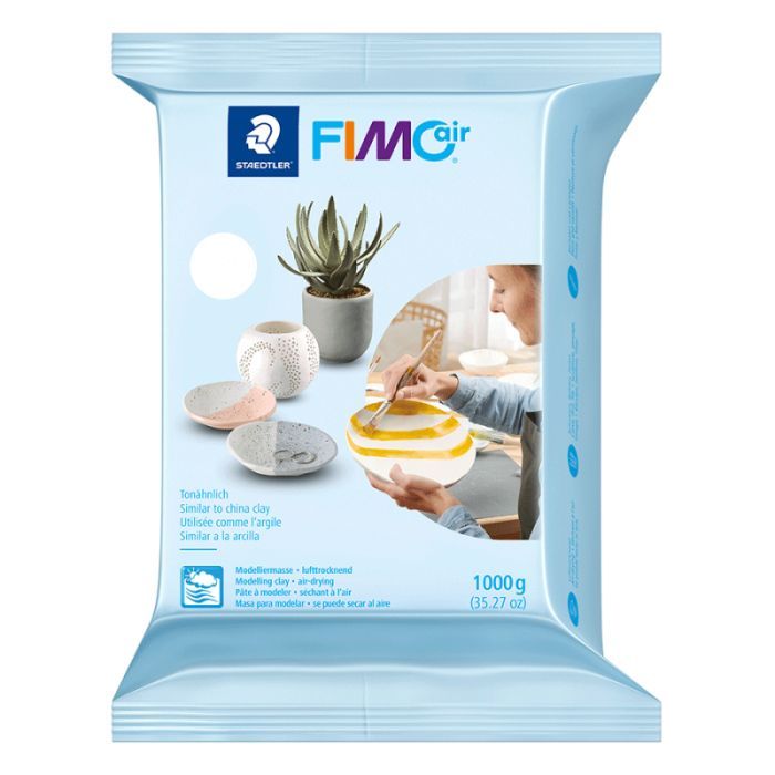 Пластика Fimo Air самозастигаюча,1 кг біла (4006608806668)