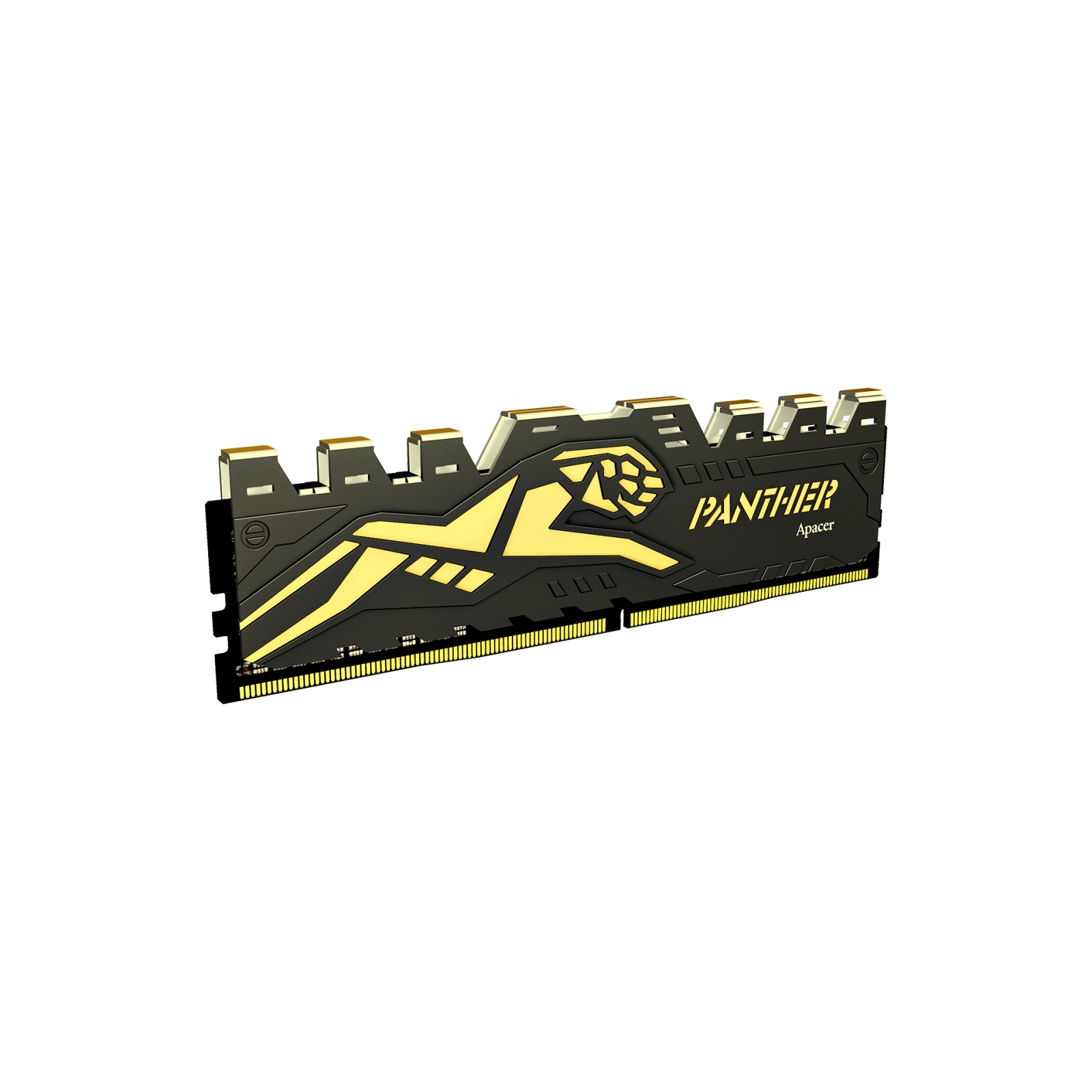 Модуль пам'яті для комп'ютера DDR4 16GB (2x8GB) 3200 MHz Panther Black/Gold Apacer (AH4U16G32C28Y7GAA-2) зображення 2