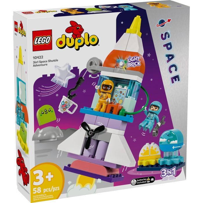 Конструктор LEGO DUPLO Town Приключения на космическом шаттле 3-в-1 58 деталей (10422)