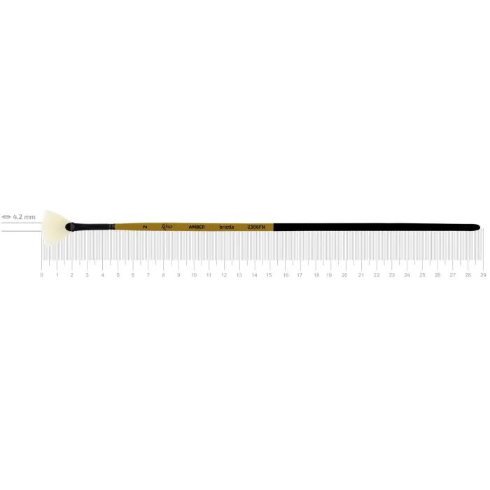 Пензлик для малювання Rosa Щетина віялова, AMBER 2306FN, №10 (4823098533566)