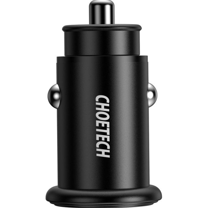 Зарядное устройство Choetech Car USB-A/USB-C 30W QC3.0/PD (TC0006-V2-BK) изображение 3
