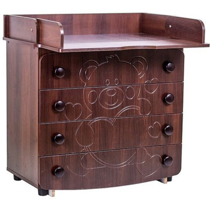 Комод-пеленатор Angelo Мишка с сердцем (айвори) 90х51х90 (14002) изображение 2