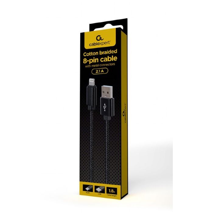 Дата кабель USB 2.0 AM to Lightning 2.0m 2.1A Cablexpert (CCDB-mUSB2B-AMLM-6) изображение 2