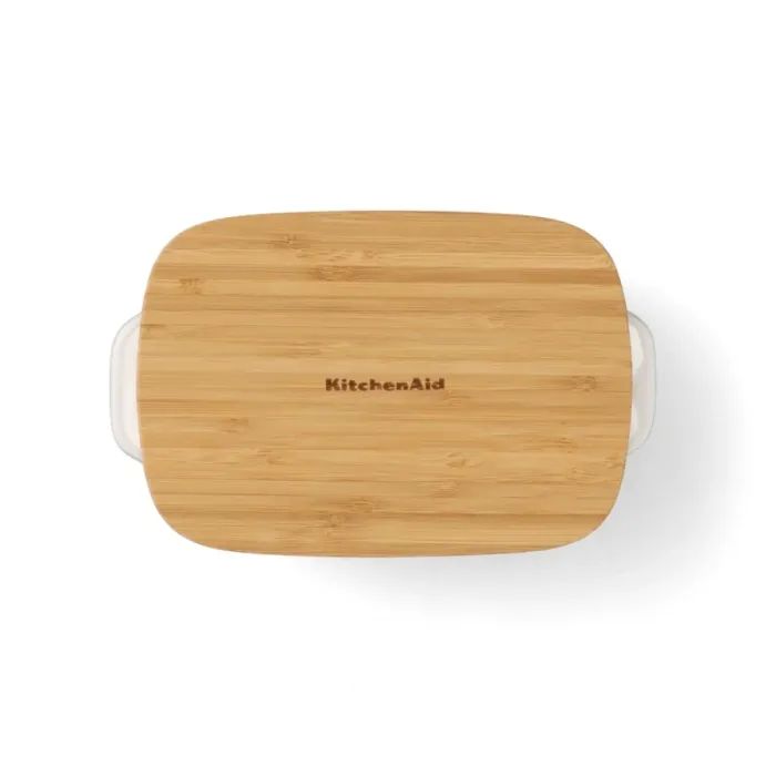Форма для выпечки KitchenAid з кришкою керамогранітна 0,9 л Кремова (CC006105-001) изображение 3