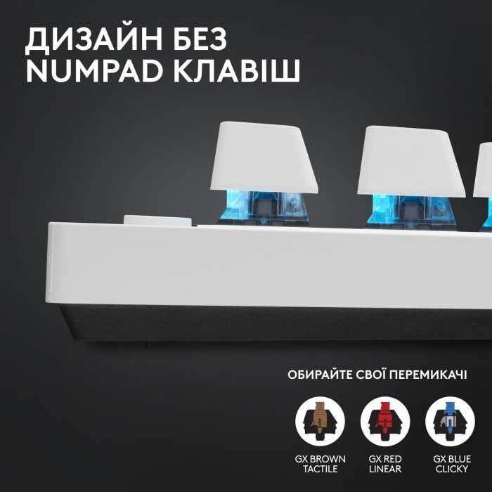 Клавіатура Logitech G PRO X TKL Lightspeed Tactile USB UA Magenta (920-012159) зображення 11