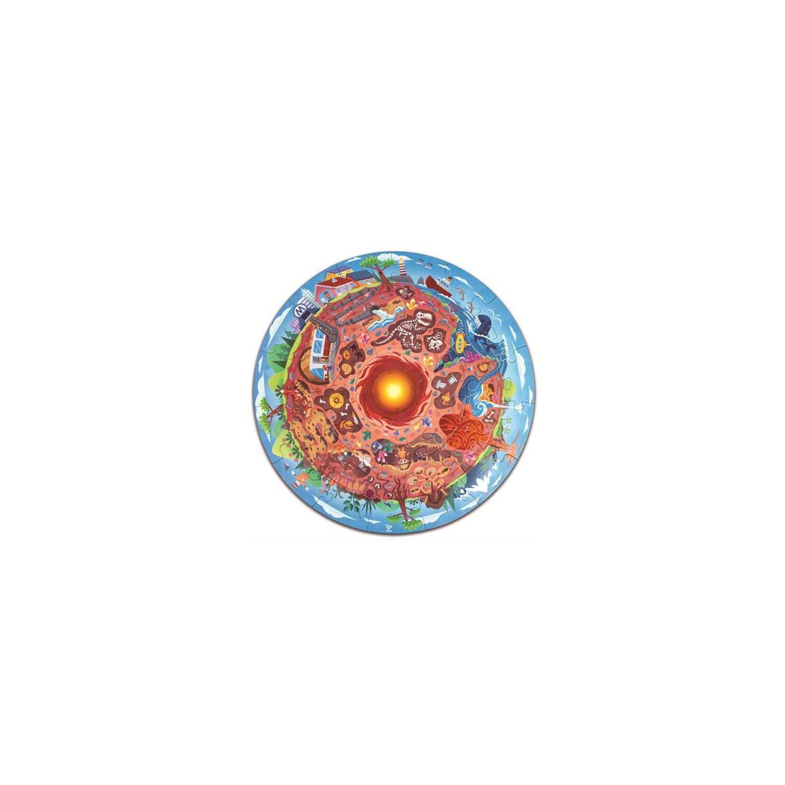Пазл Hape круглый Подземный мир 36 элементов (E1637) изображение 2